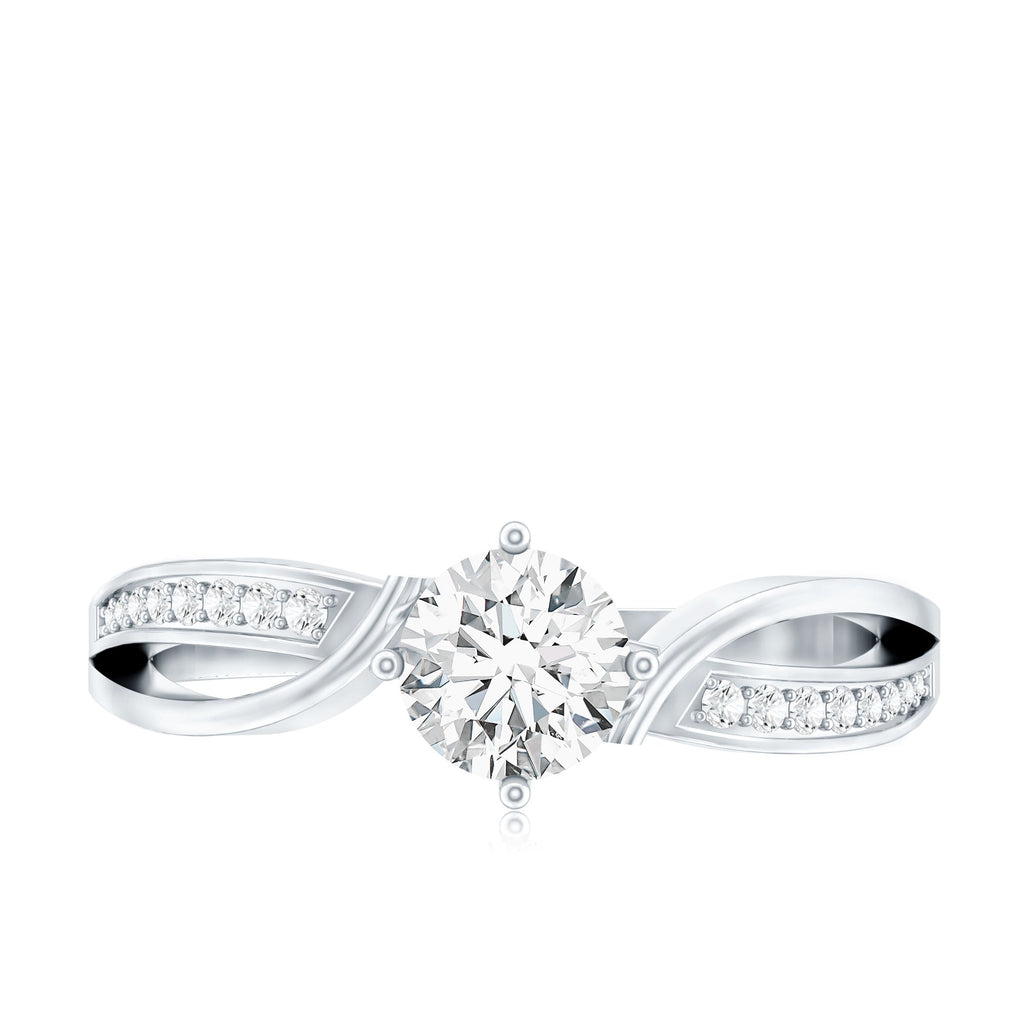 Certified Lab Grown Diamond 5 MM Infinity Engagement Ring