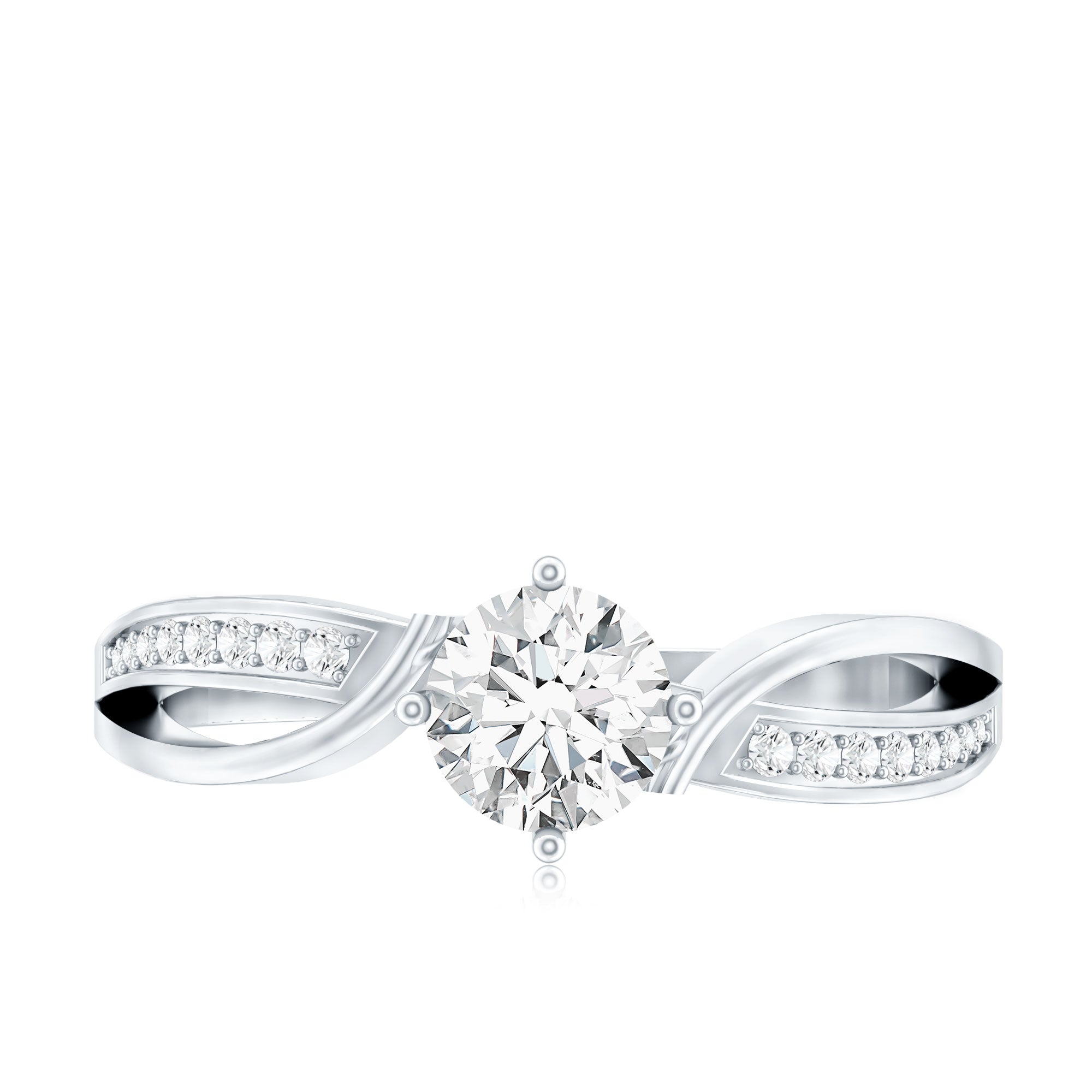 Certified Lab Grown Diamond 5 MM Infinity Engagement Ring