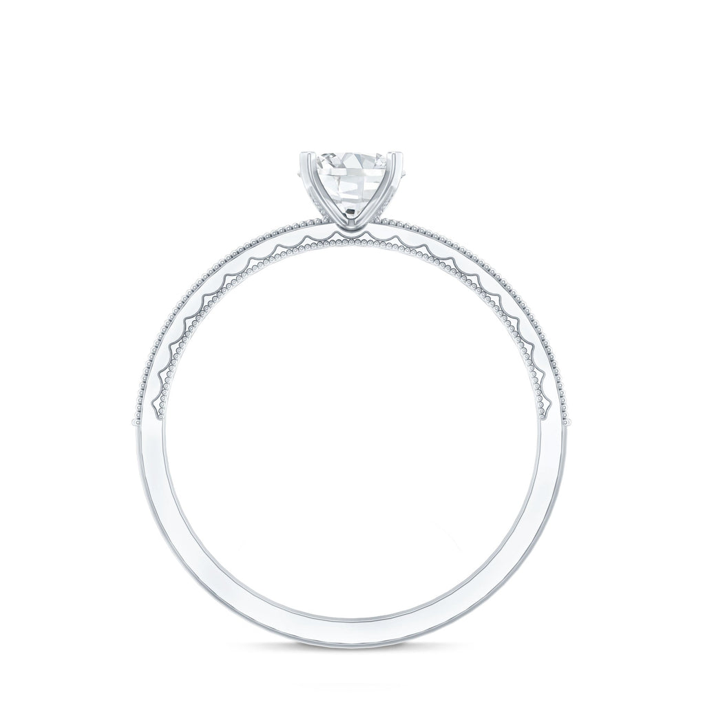 5MM Lab Grown Diamond Engagement Ring With Side Stones