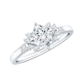 Certified 0.8 Carat Lab Grown Diamond Princess Cut Engagement Ring