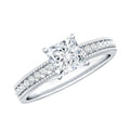 Certified Lab Grown Diamond 5 MM Princess Cut Engagement Ring For Women