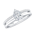 Lab Grown Diamond Pear Shaped Solitaire Engagement Ring