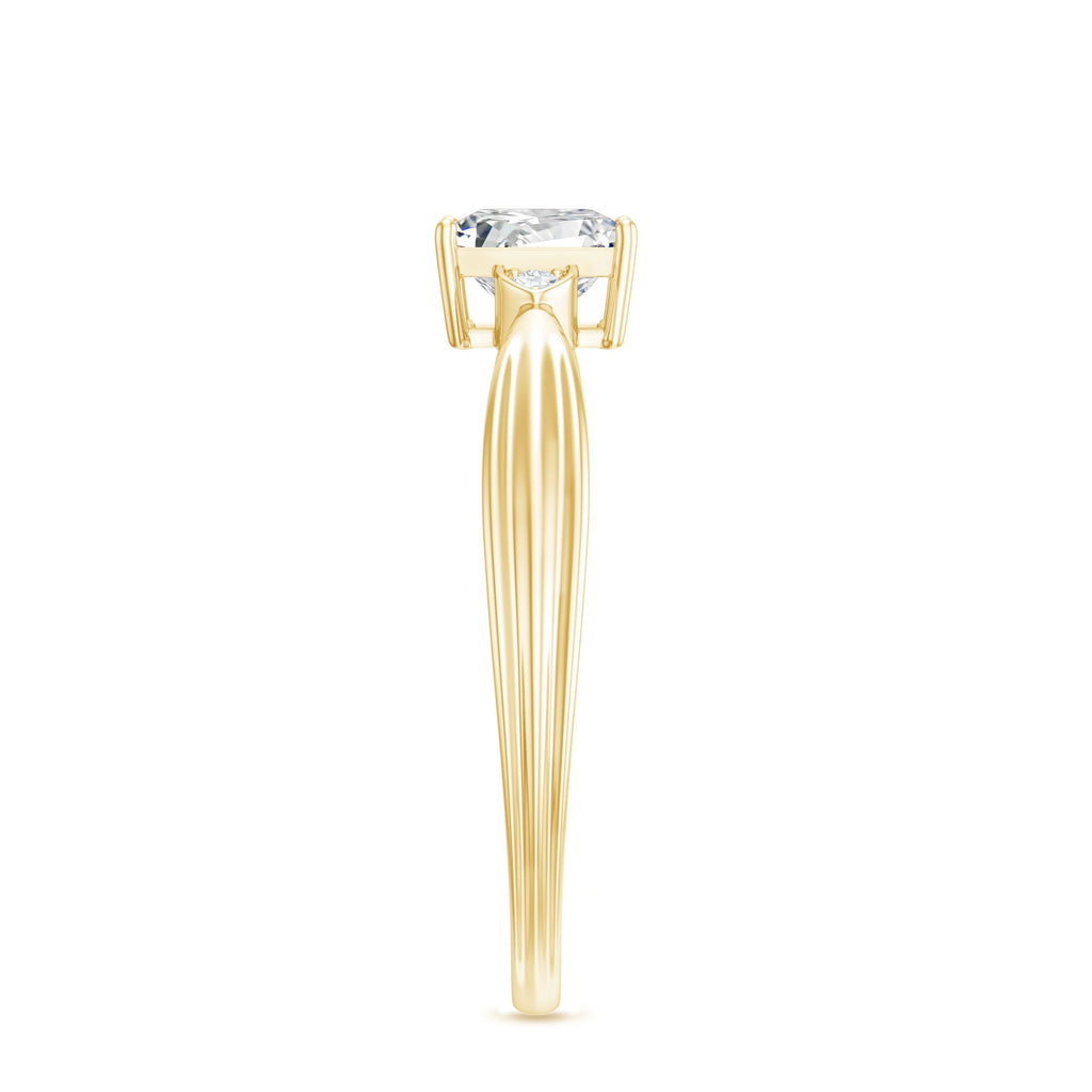 5 MM Princess Cut Lab Grown Diamond Solitaire Promise Ring