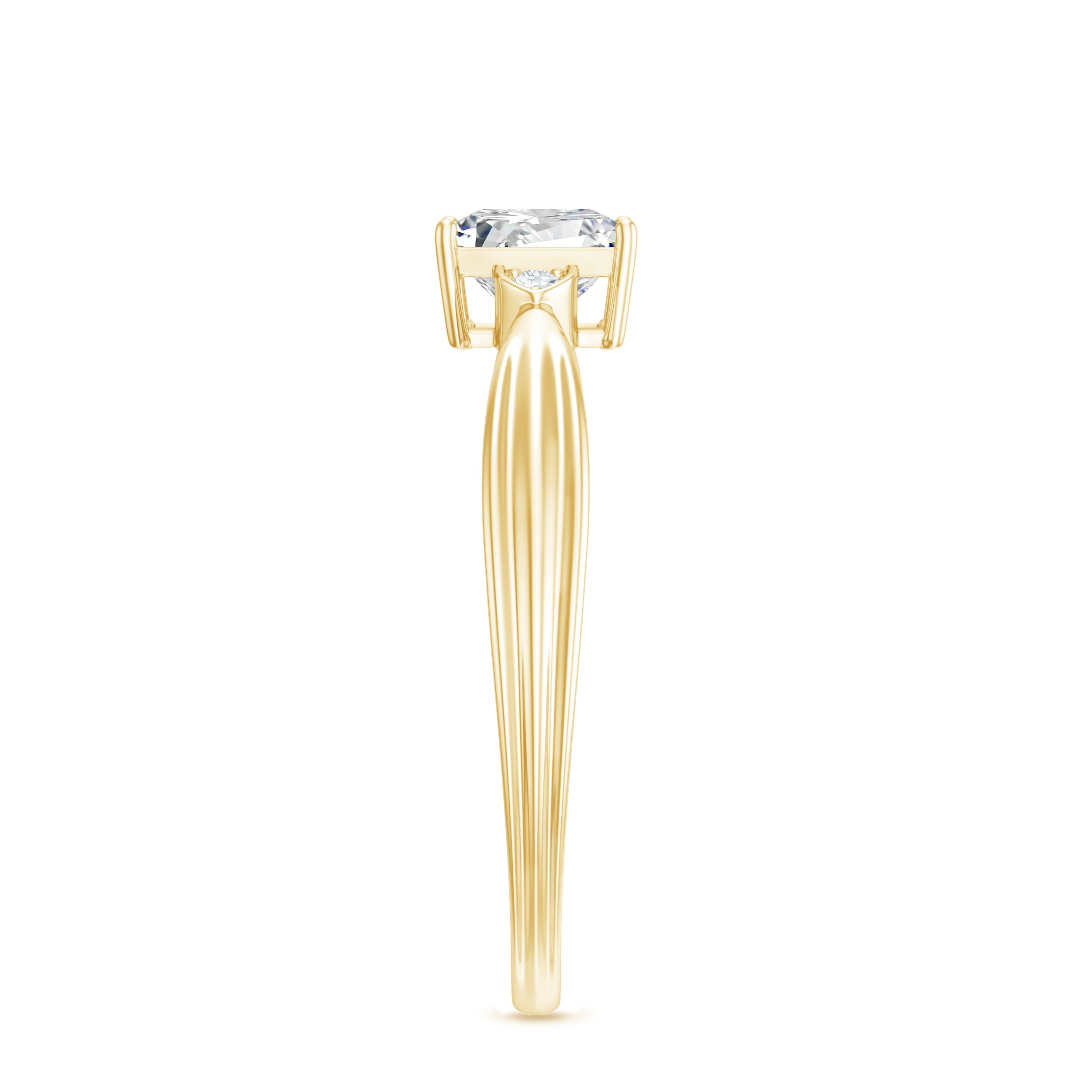 5 MM Princess Cut Lab Grown Diamond Solitaire Promise Ring