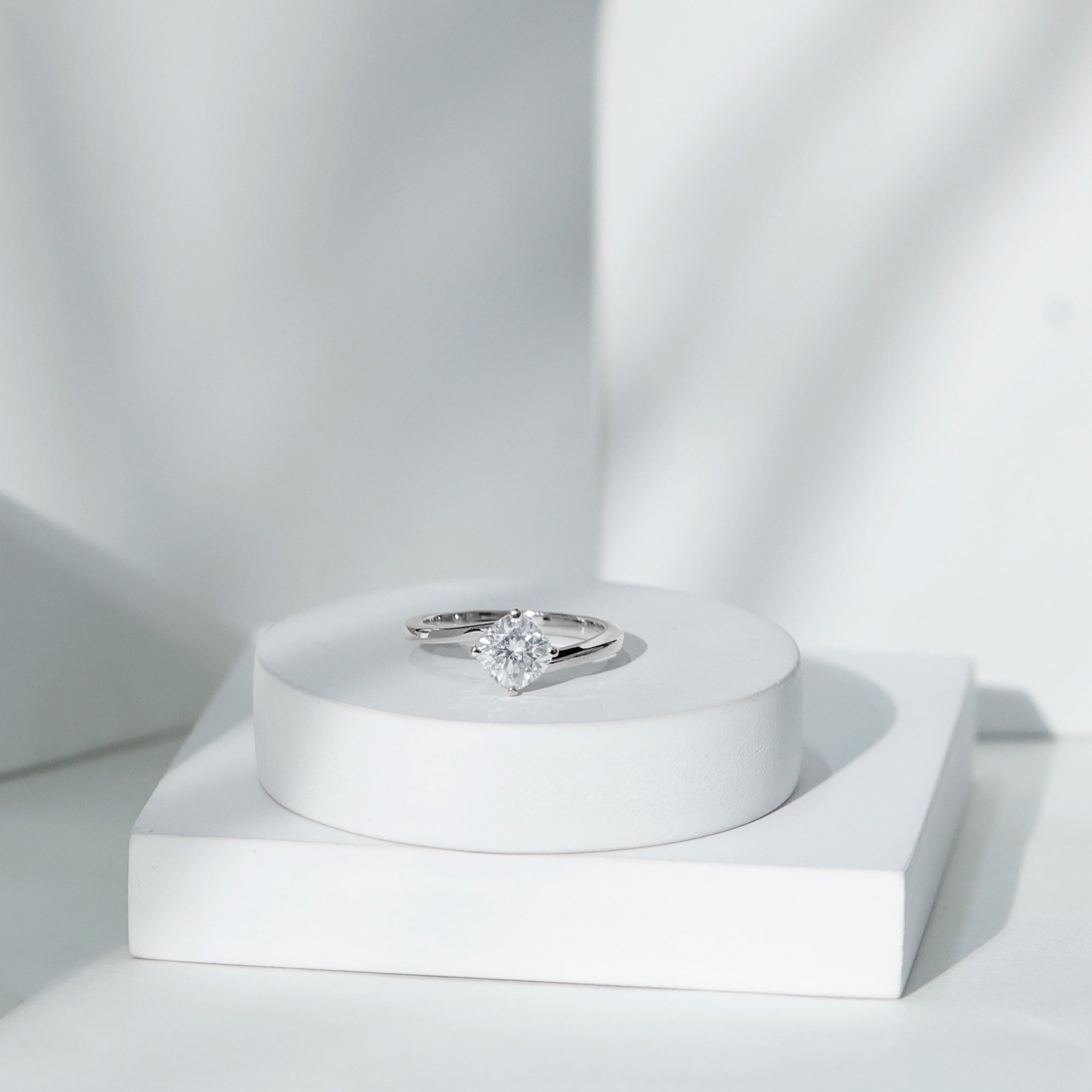 Certified 6 MM Cushion Lab Grown Diamond Solitaire Engagement Ring