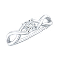 Certified Lab Princess Cut Diamond Infinity Promise Ring