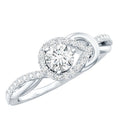 Certified 6MM Lab Grown Diamond Love Knot Engagement Ring