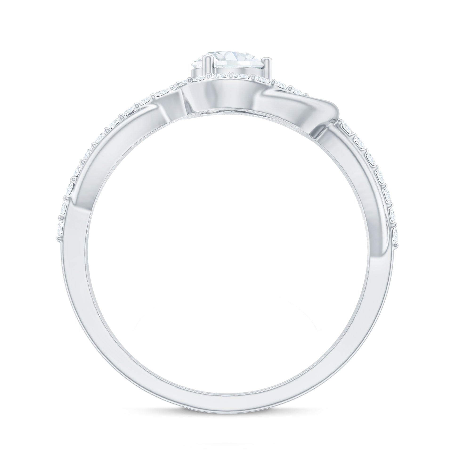Certified 6MM Lab Grown Diamond Love Knot Engagement Ring