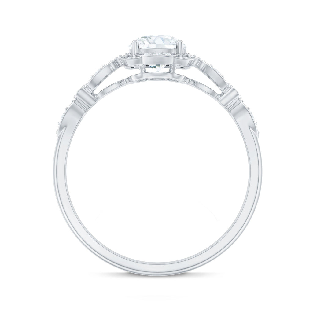 Certified 6MM Lab Grown Diamond Nature Engagement Ring