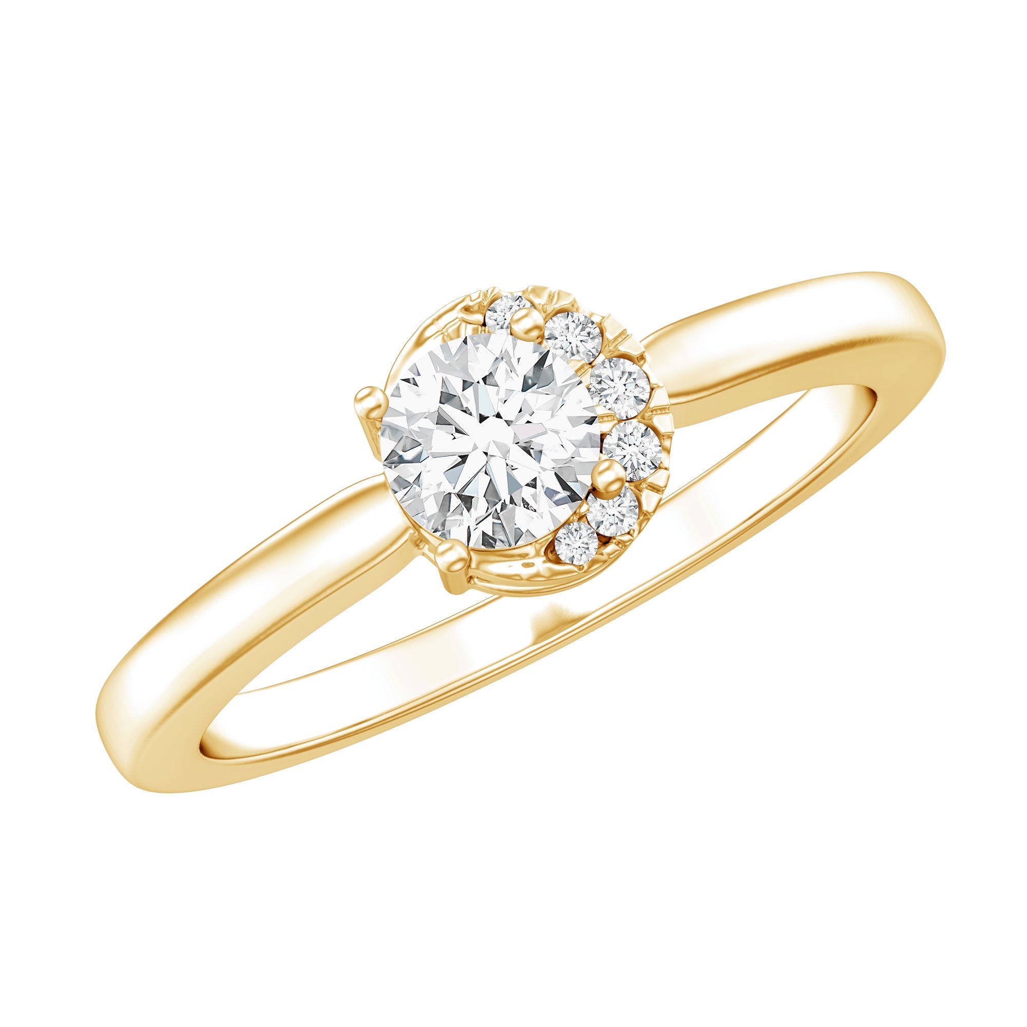 5 MM Certified Lab Grown Diamond Solitaire Promise Ring
