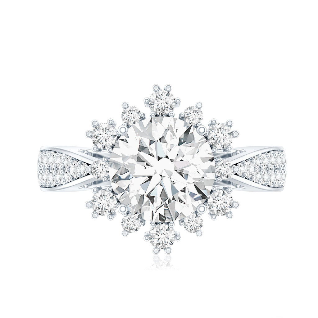 Certified 2 Carat Lab Grown Diamond Non Traditional Engagement Ring
