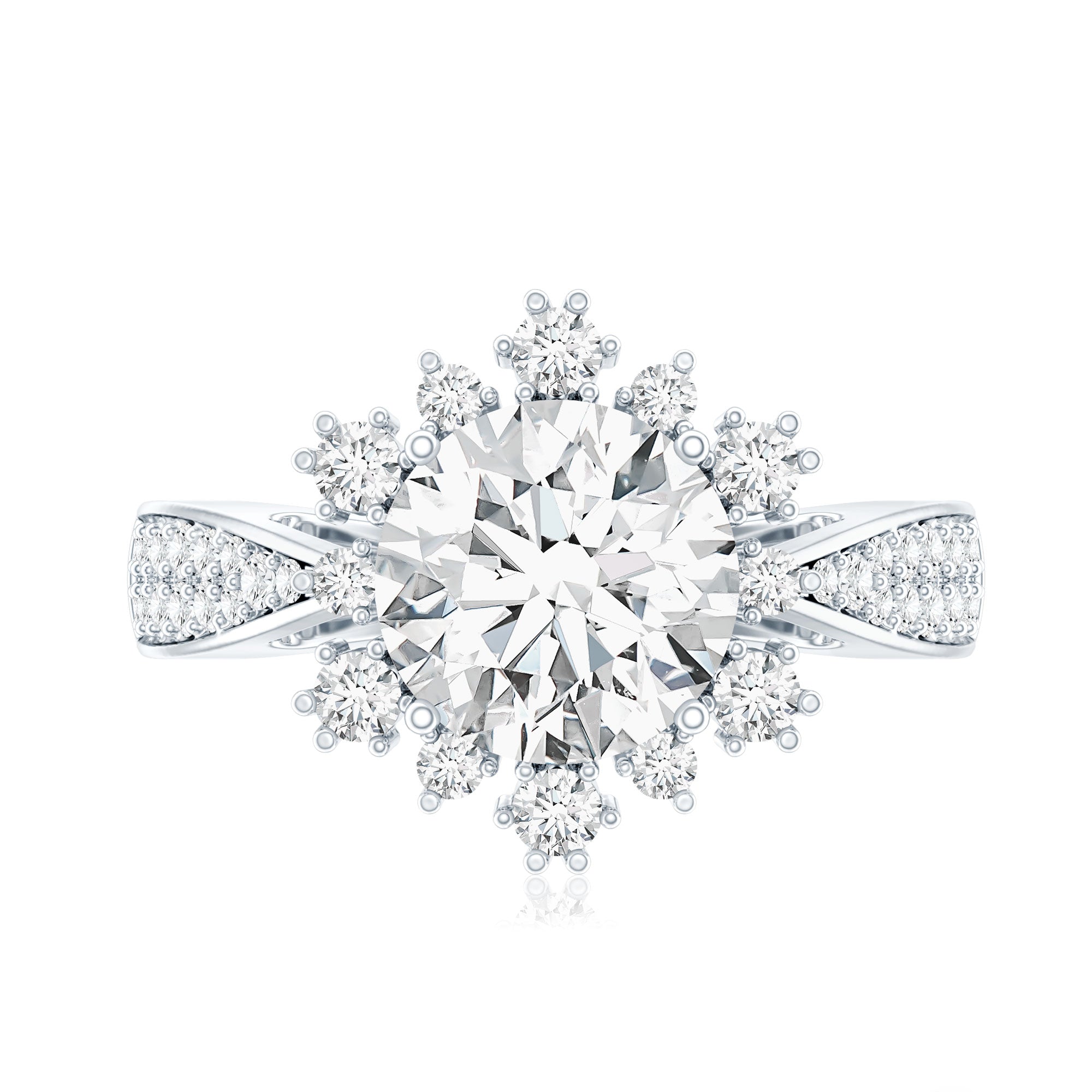 Certified 2 Carat Lab Grown Diamond Non Traditional Engagement Ring