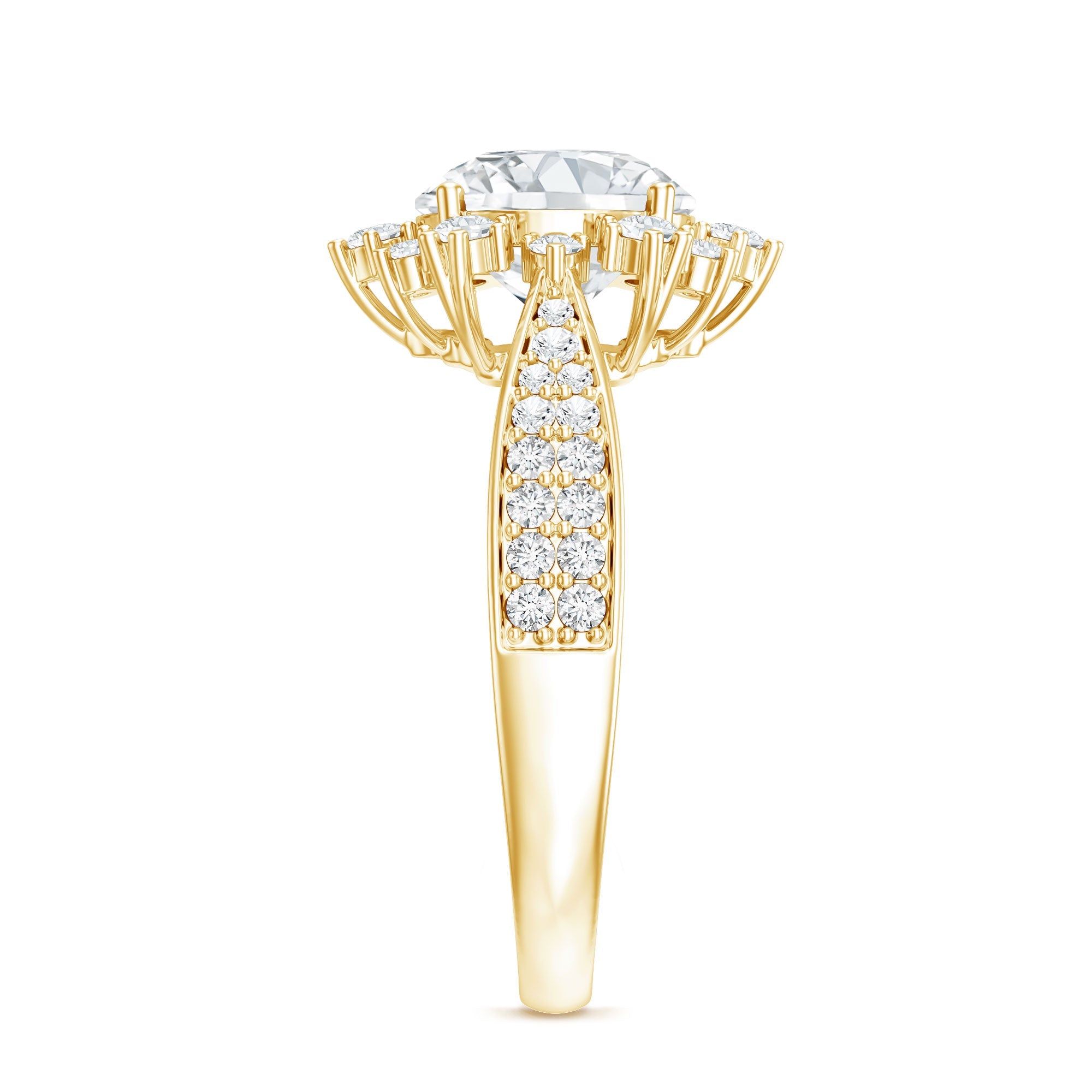 Certified 2 Carat Lab Grown Diamond Non Traditional Engagement Ring
