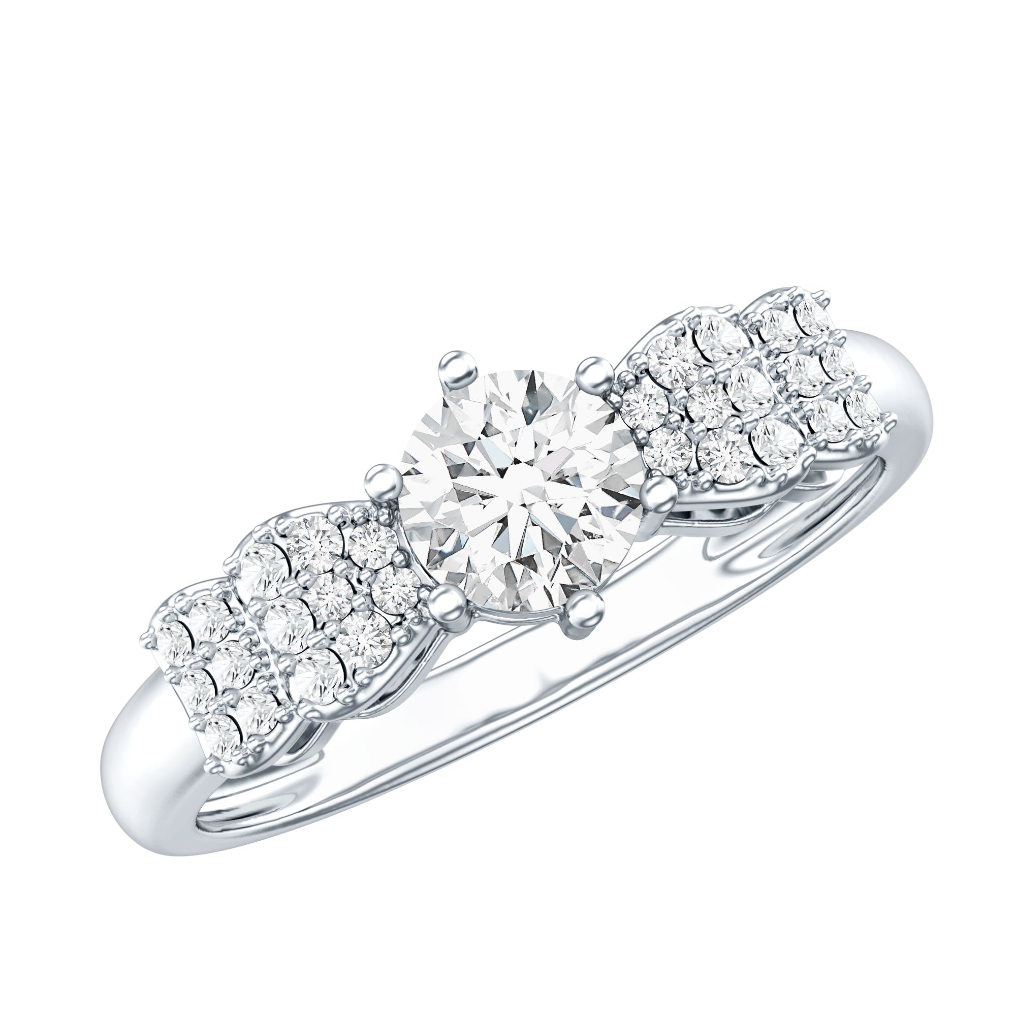 Certified Lab Grown Diamond Bow Engagement Ring