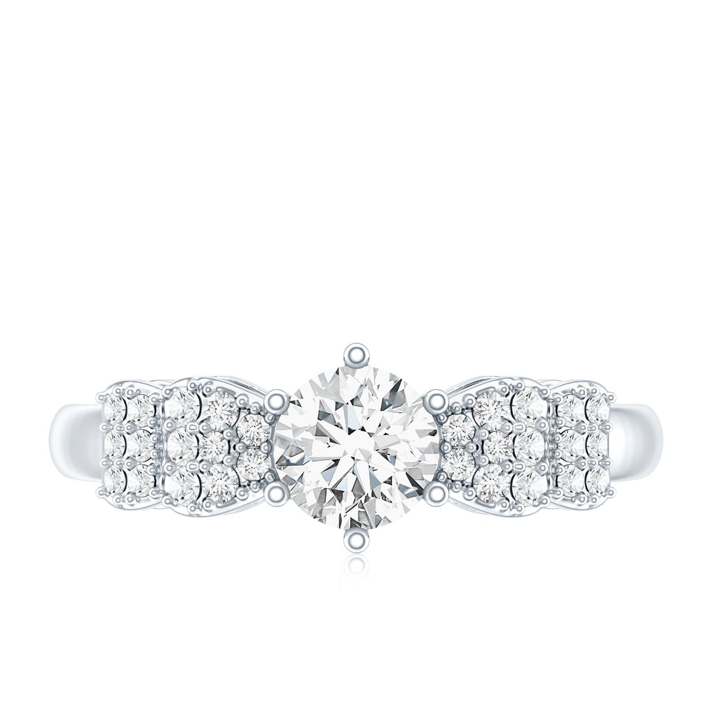 Certified Lab Grown Diamond Bow Engagement Ring