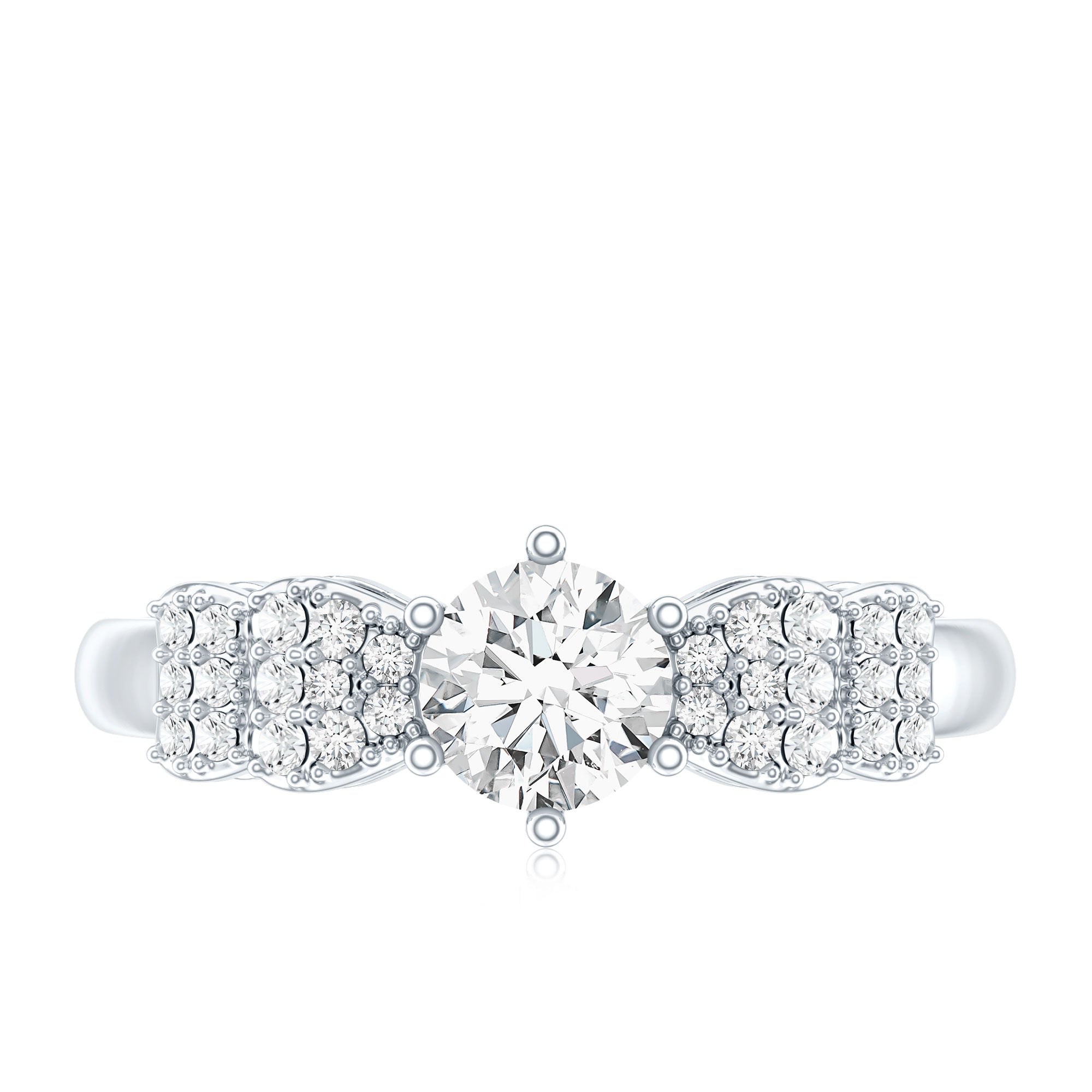 Certified Lab Grown Diamond Bow Engagement Ring