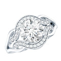 2 Carat Lab Grown Diamond Art Deco Engagement Ring