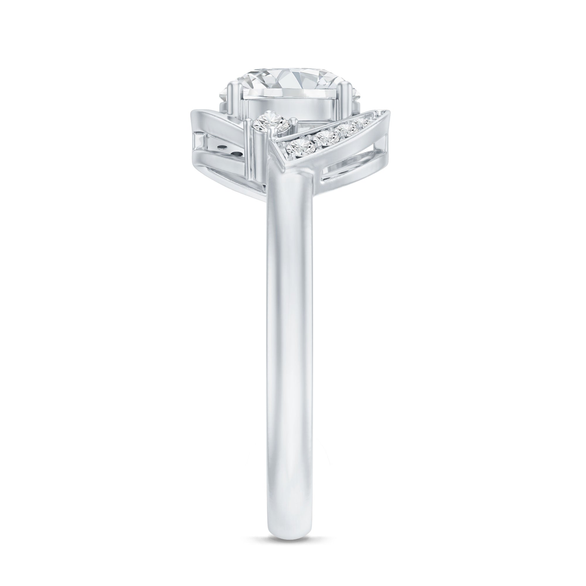 2 Carat Lab Grown Diamond Bypass Engagement Ring
