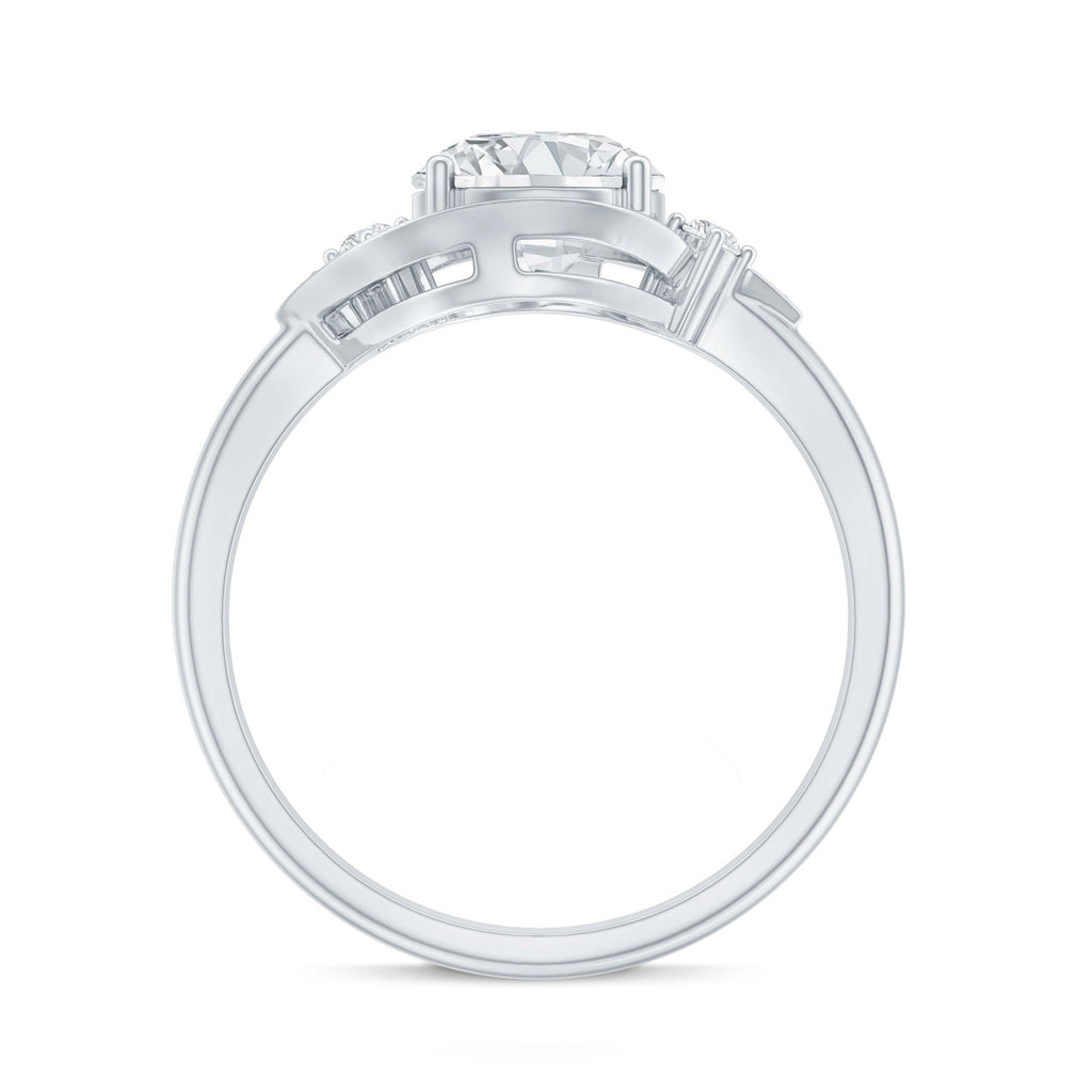 2 Carat Lab Grown Diamond Bypass Engagement Ring