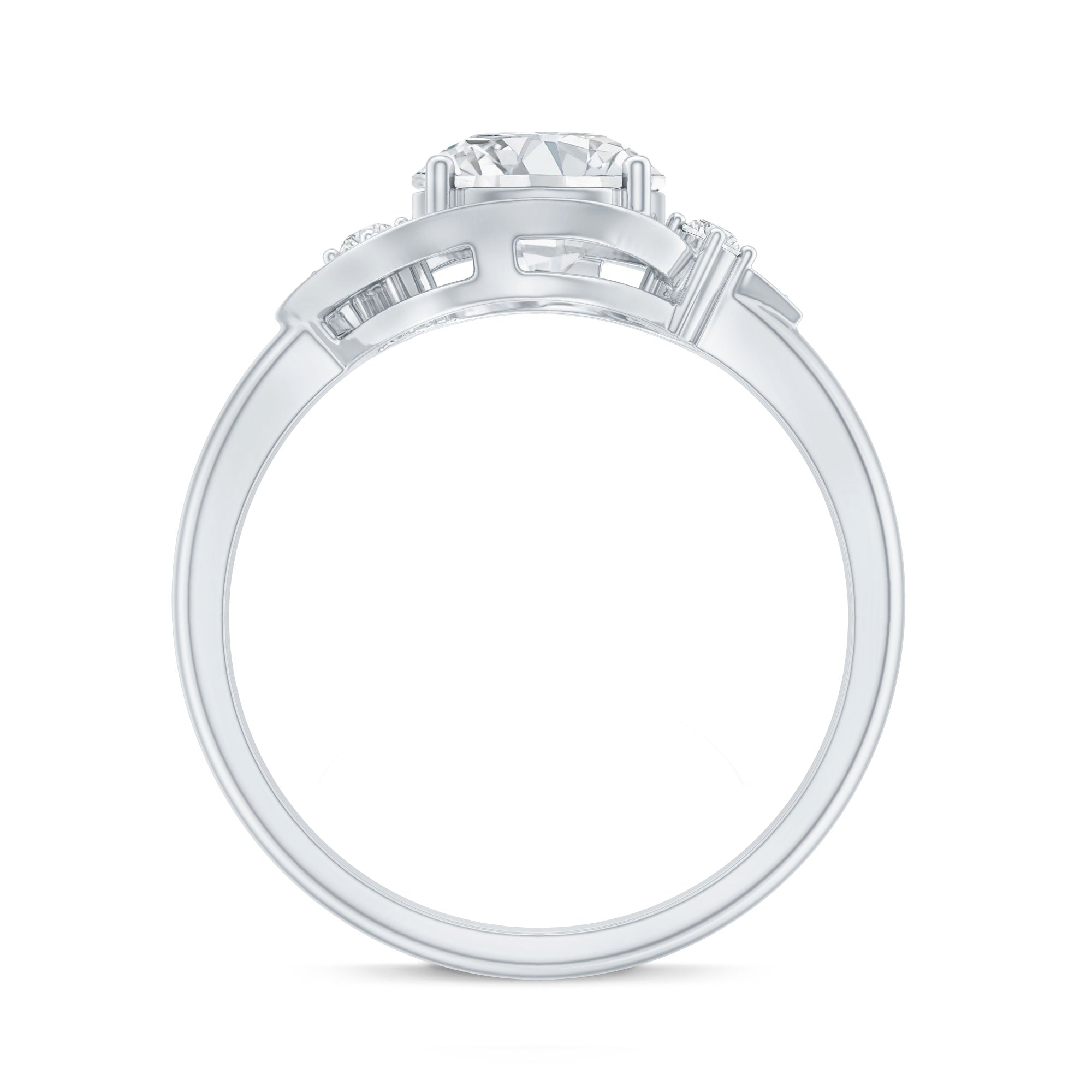 2 Carat Lab Grown Diamond Bypass Engagement Ring