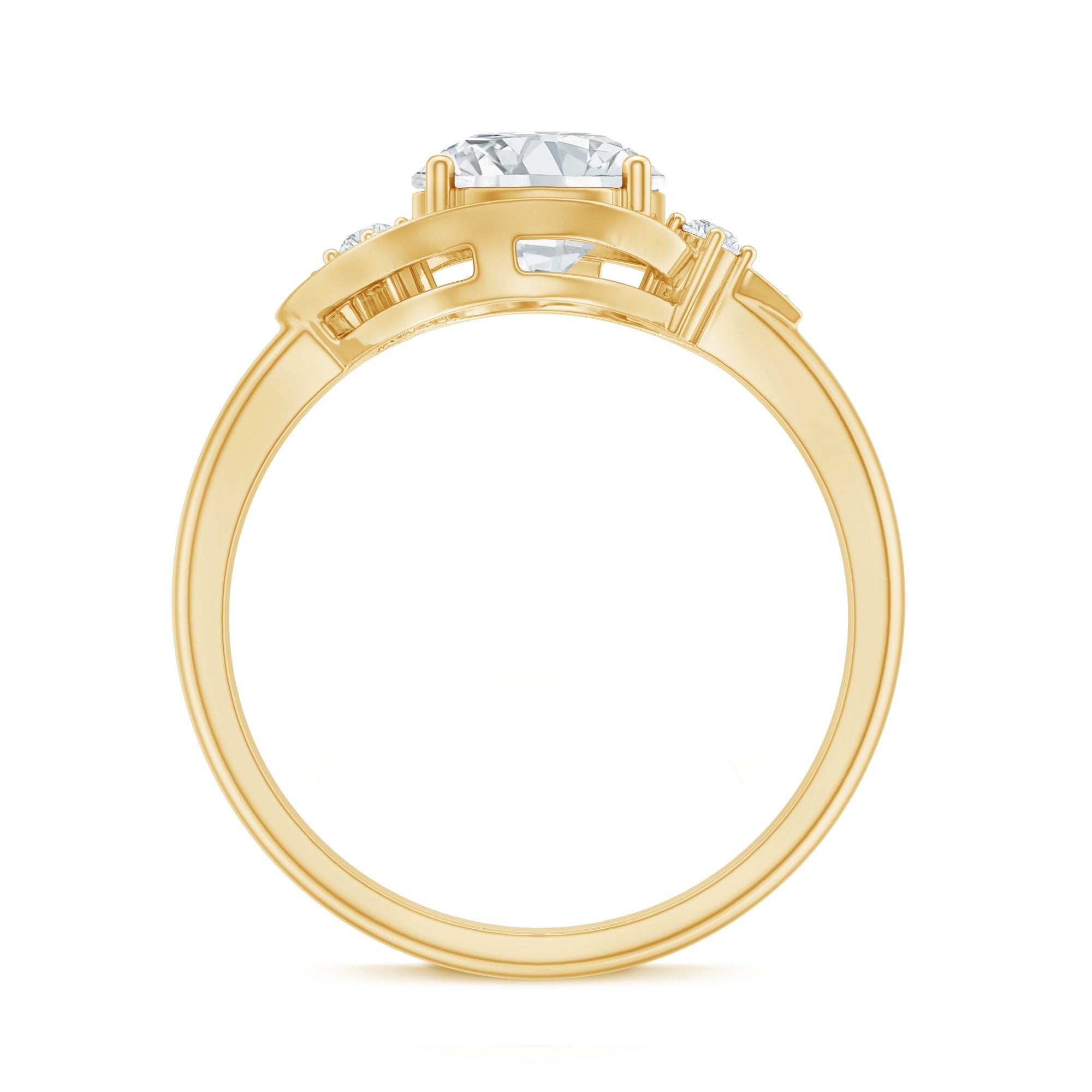 2 Carat Lab Grown Diamond Bypass Engagement Ring