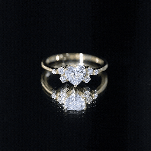 0.75 Carat Lab Grown Diamond Heart Shaped Engagement Ring