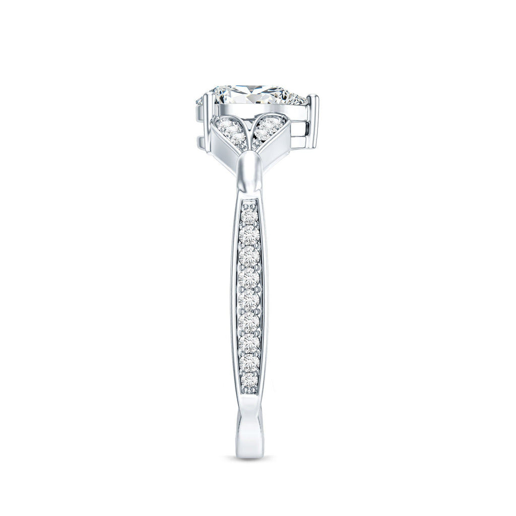 Lab Grown Diamond Teardrop Split Shank Engagement Ring