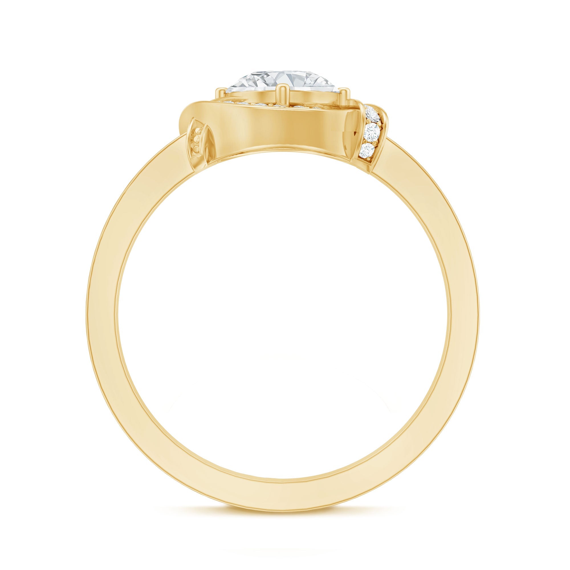 1 Carat Lab Grown Diamond Designer Halo Engagement Ring