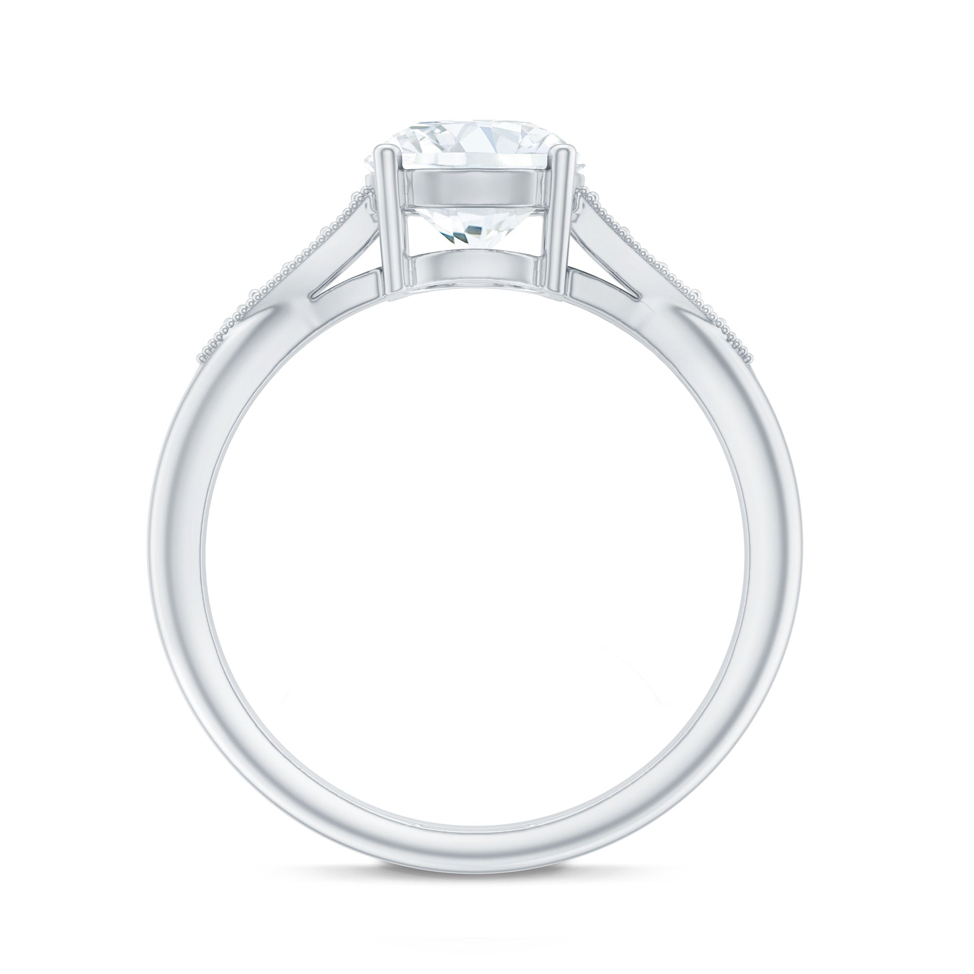 Certified Lab Grown Diamond 8MM Classic Engagement Ring