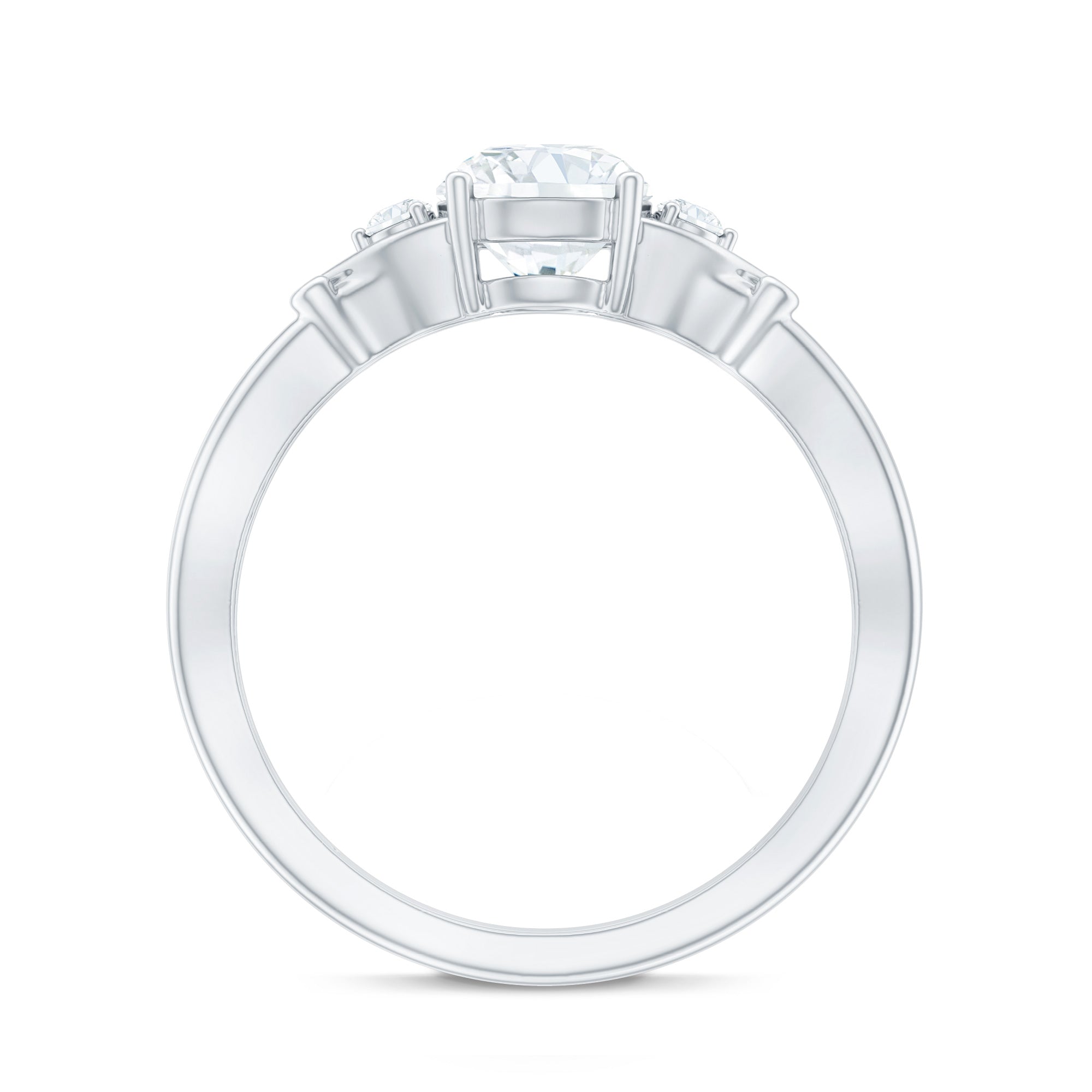 Certified 6 MM Lab Grown Diamond 4 Prong Engagement Ring