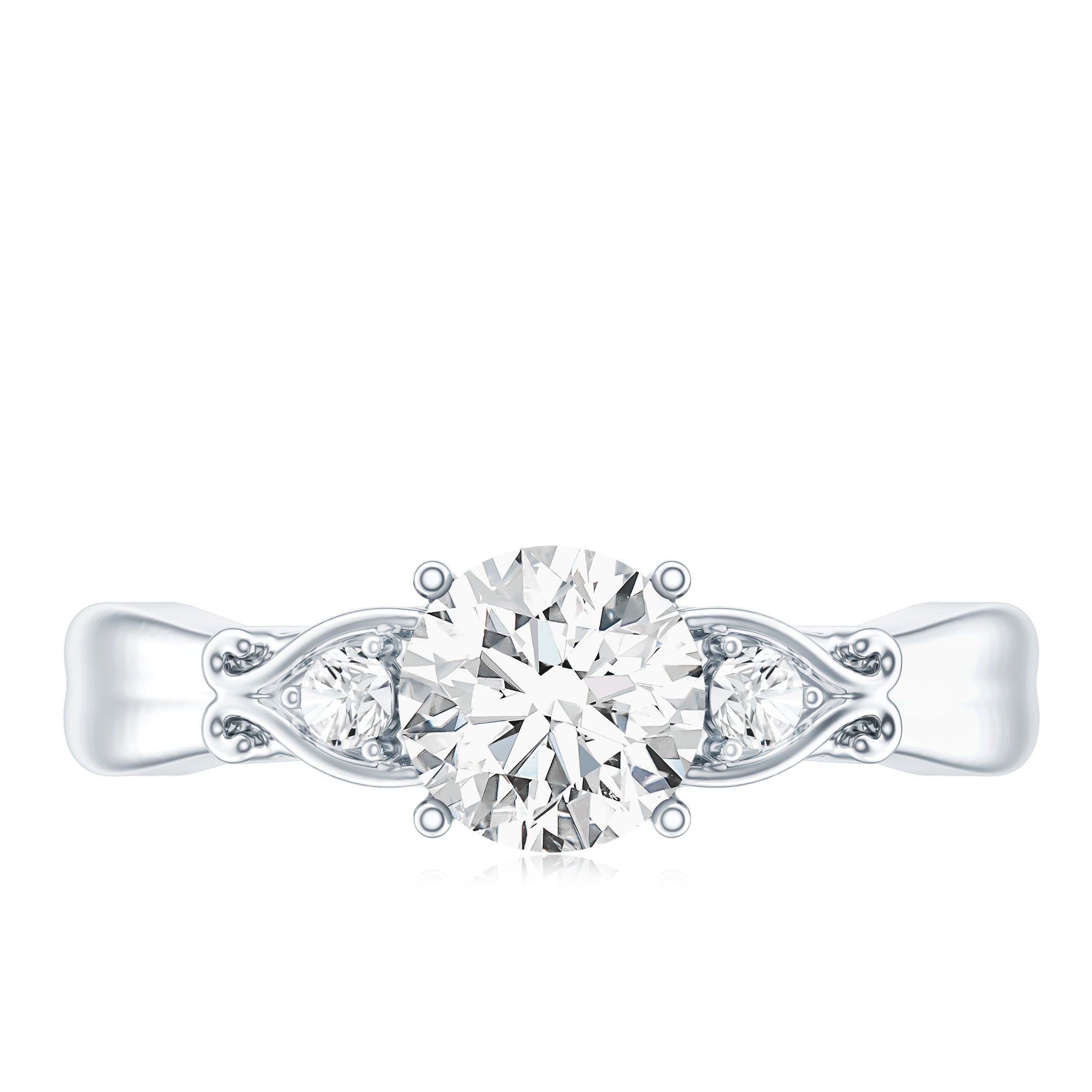 Certified 6 MM Lab Grown Diamond 4 Prong Engagement Ring