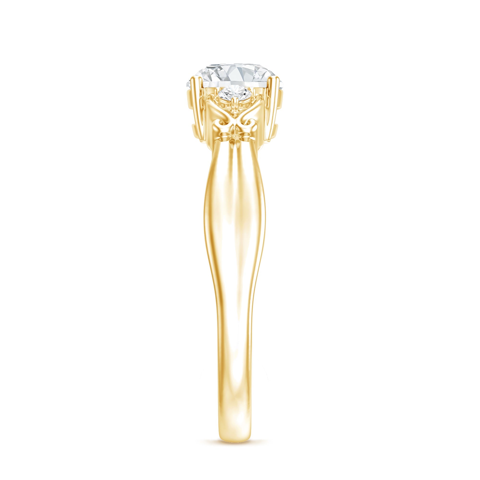 Certified 6 MM Lab Grown Diamond 4 Prong Engagement Ring