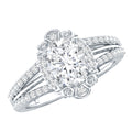 6X8 MM Oval Lab Grown Diamond Vintage Engagement Ring For Women