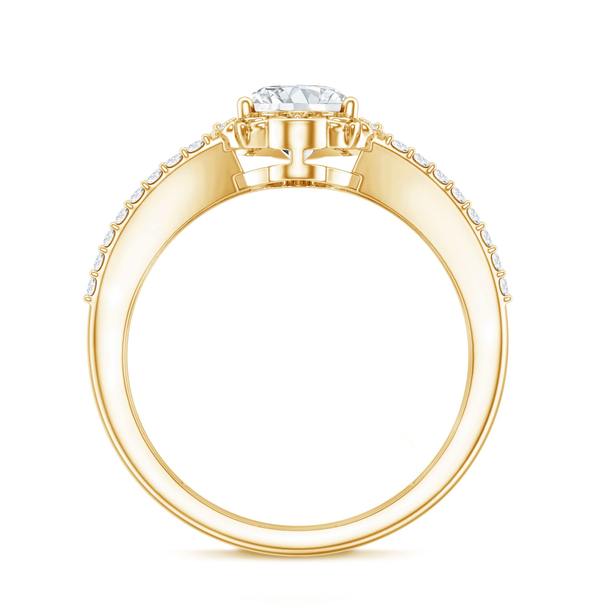 6X8 MM Oval Lab Grown Diamond Vintage Engagement Ring For Women