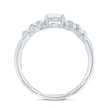 6 MM Lab Grown Diamond Designer Engagement Ring With Side Stones