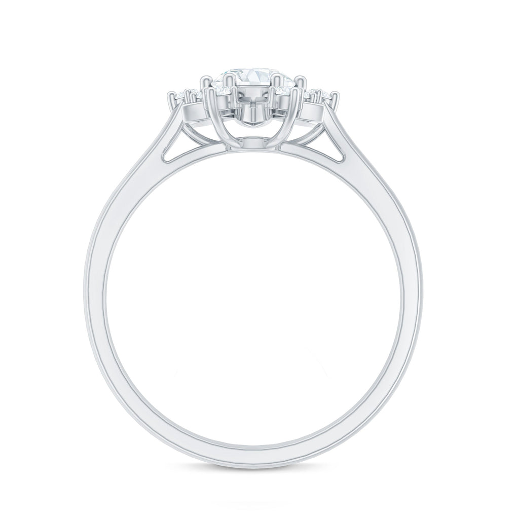 Certified Lab Grown Diamond Nature Engagement Ring