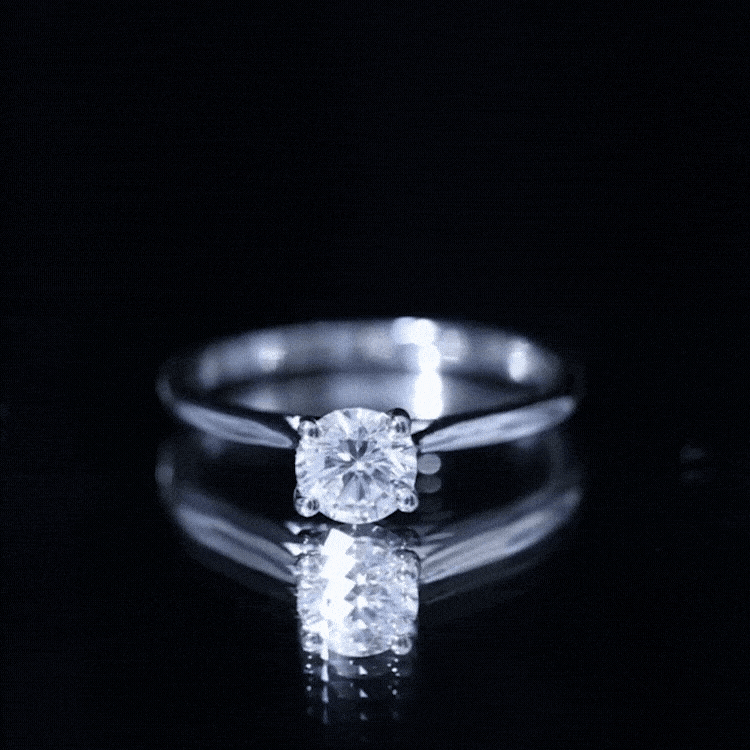 Certified Lab Grown Diamond 6 MM Circle Engagement Ring