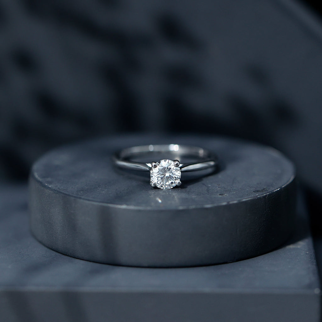 Certified Lab Grown Diamond 6 MM Circle Engagement Ring