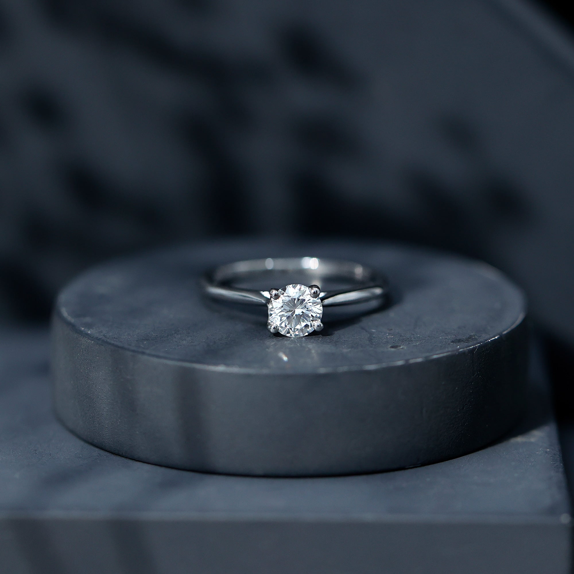 Certified Lab Grown Diamond 6 MM Circle Engagement Ring