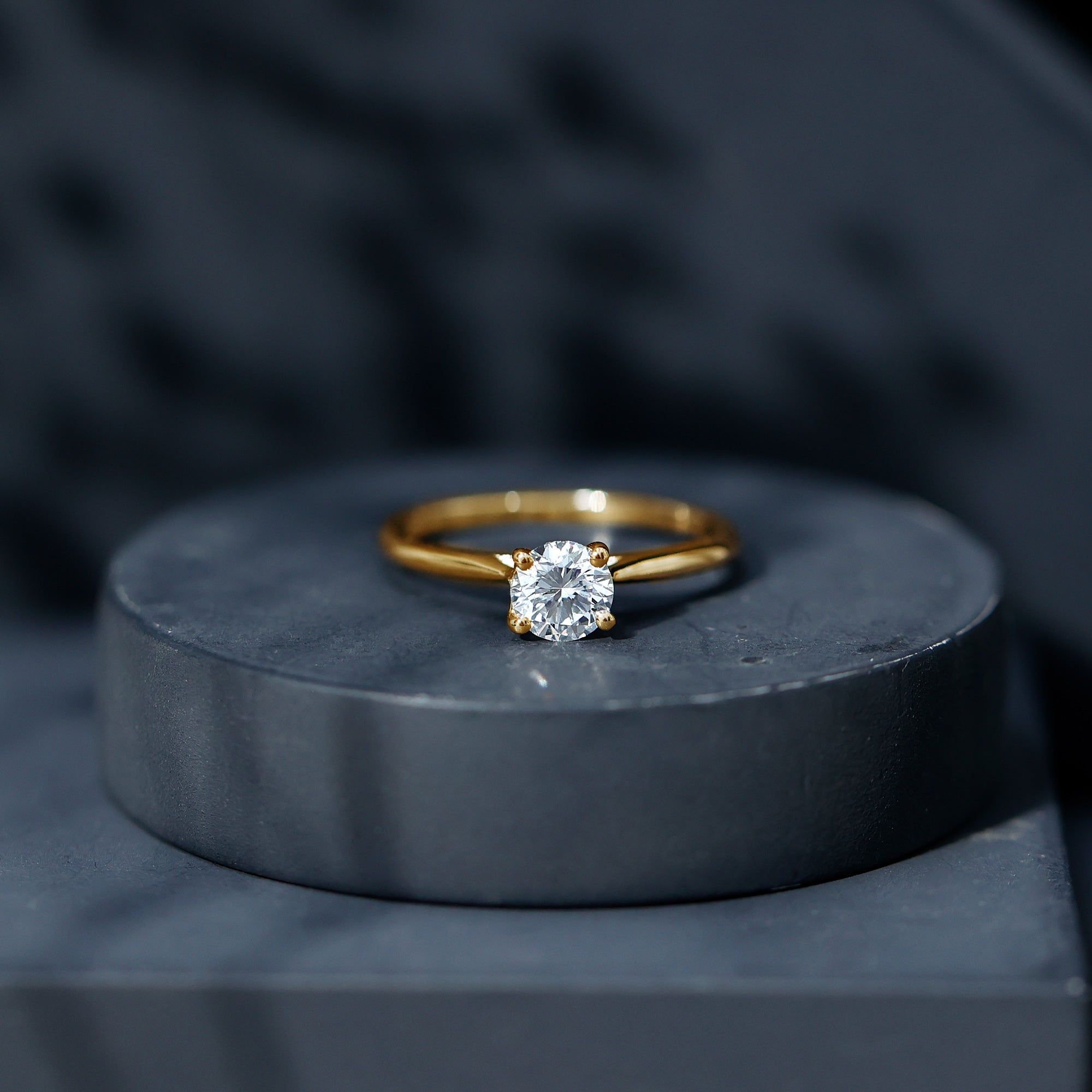 Certified Lab Grown Diamond 6 MM Circle Engagement Ring