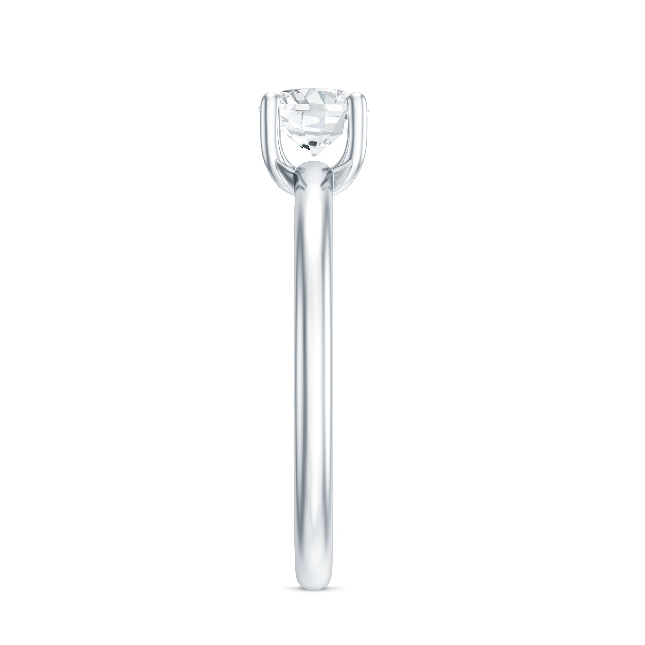 Certified Lab Grown Diamond 6 MM Round Cut Engagement Ring