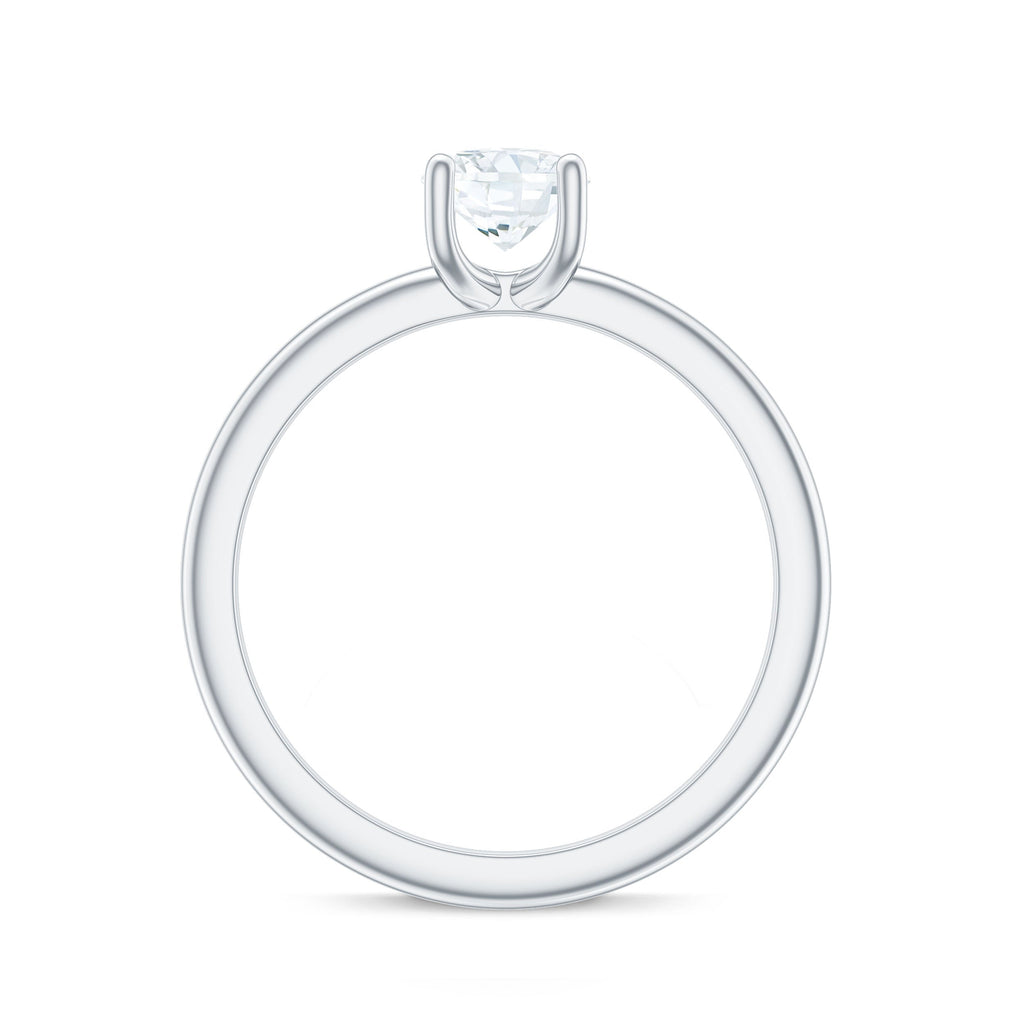 Certified Lab Grown Diamond 6 MM Round Cut Engagement Ring