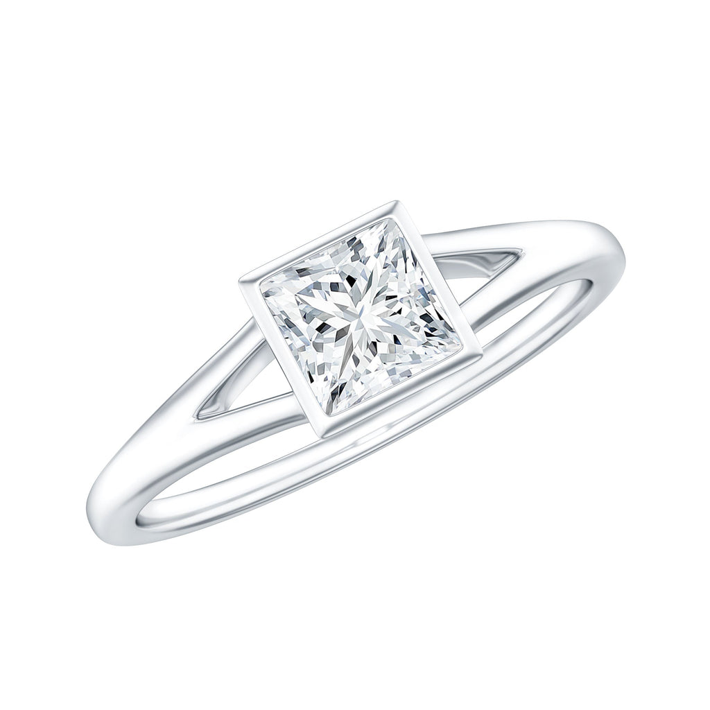Certified Lab Grown Diamond 5 MM Solitaire Promise Ring