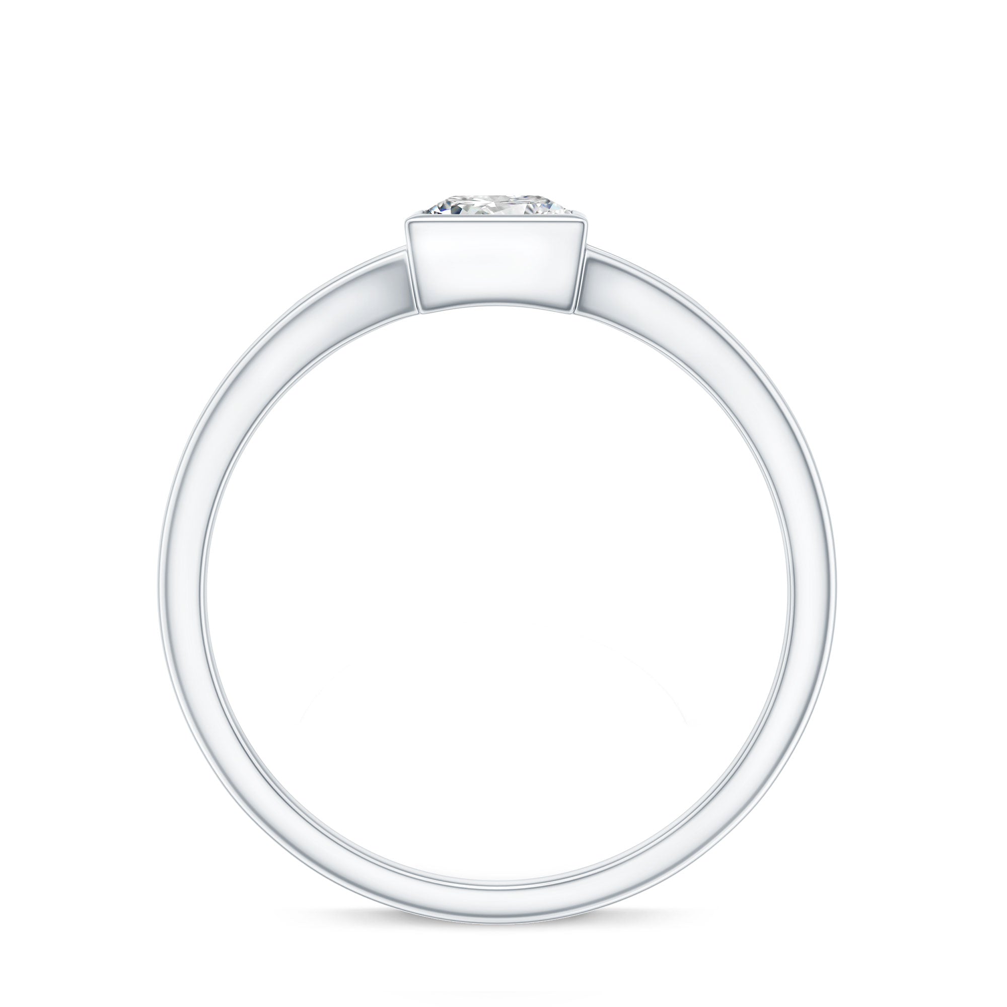 Certified Lab Grown Diamond 5 MM Solitaire Promise Ring