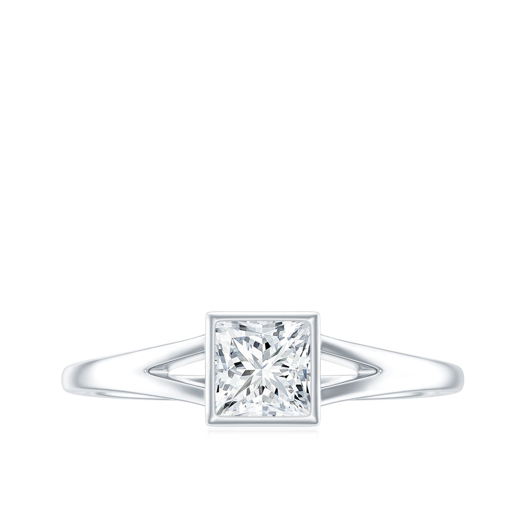 Certified Lab Grown Diamond 5 MM Solitaire Promise Ring