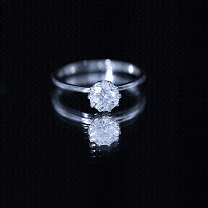 Lab Grown Diamond 6 MM Round Cut Engagement Ring