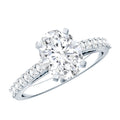 Certified Lab Grown Diamond 2 Carat Engagement Ring With Side Stones