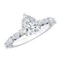 Certified Lab Grown Diamond 6X8 MM Pear Shaped Engagement Ring