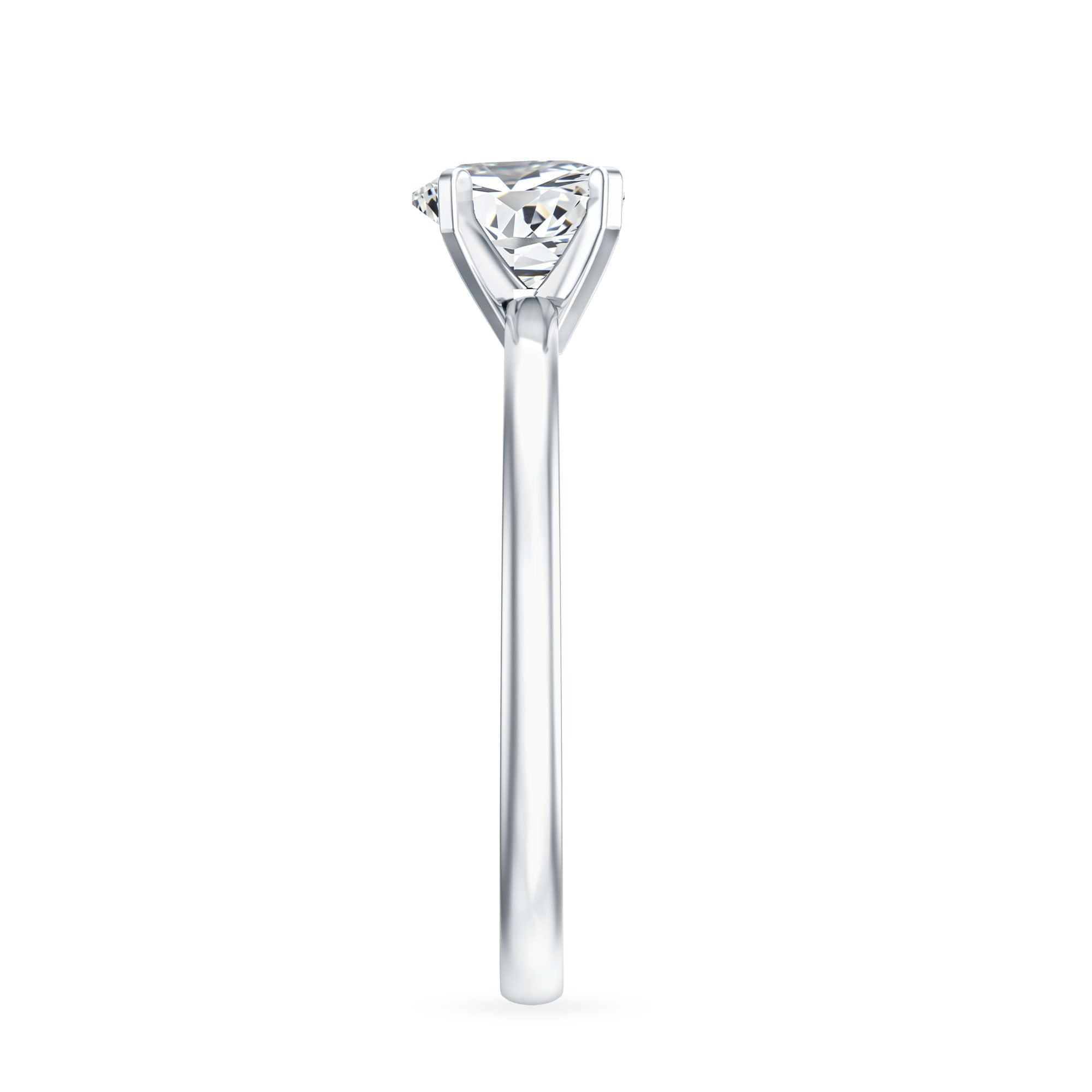 Certified 7 MM Lab Grown Diamond Heart Engagement Ring
