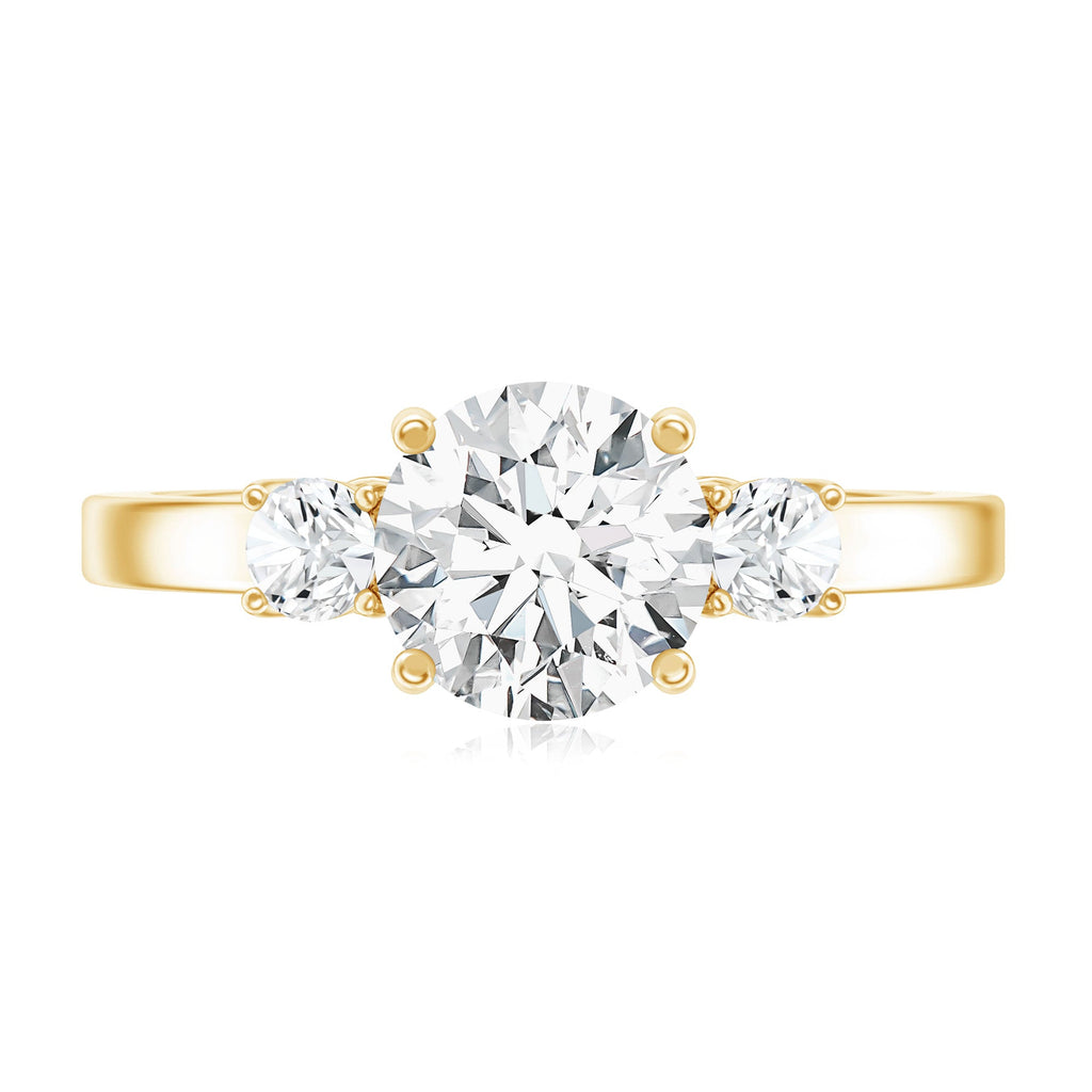3 Stone Lab Grown Diamond Engagement Ring for Women